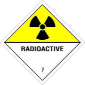 Plaque-étiquette de danger ADR classe 7D