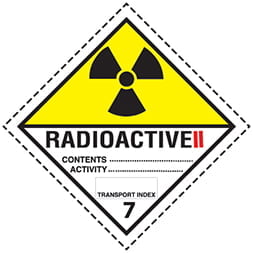 Etiquette de danger classe 7.2 (7B) Radioactive 2