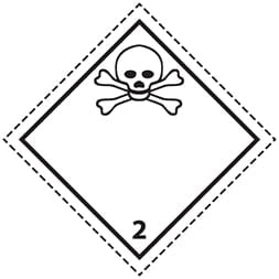 Plaque-étiquette de danger ADR classe 2.3