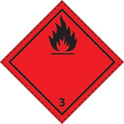Plaque-étiquette de danger ADR classe 3