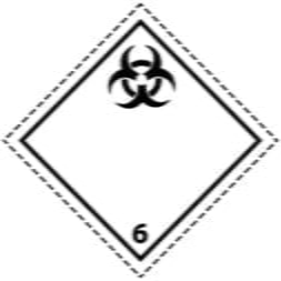 Etiquette de danger classe 6.2 Matières infectieuses