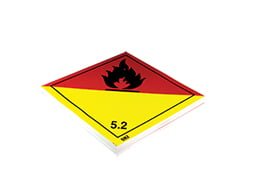 Plaque-étiquette de danger ADR classe 5.2