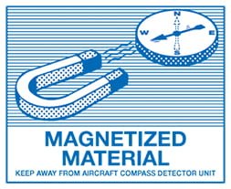 Etiquette IATA Magnetized Material