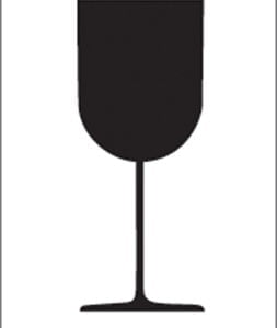 Etiquette Verre 7,4x10,5 cm