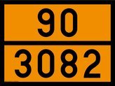 panneau orange 30x40 avec code ONU