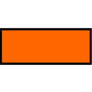 Panneau orange vierge conforme au code IMDG, 120 X 300 mm