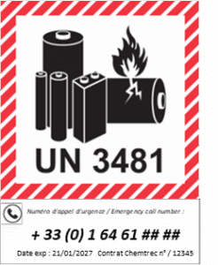 Etiquette lithium FRG07