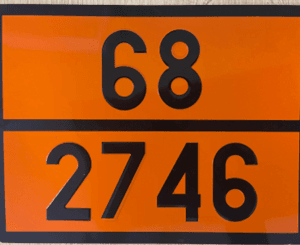 Panneau orange ADR acier galva