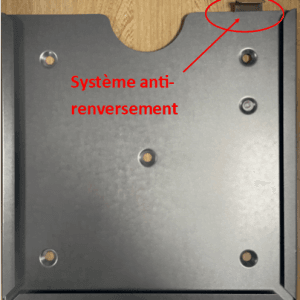 glissière plaque étiquette anti renversement