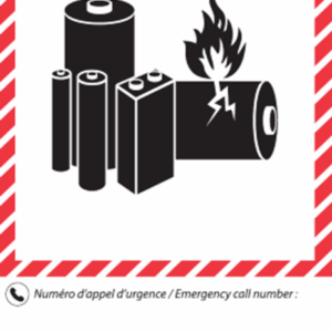 Etiq pile au lithium FRG07 a personnaliser.